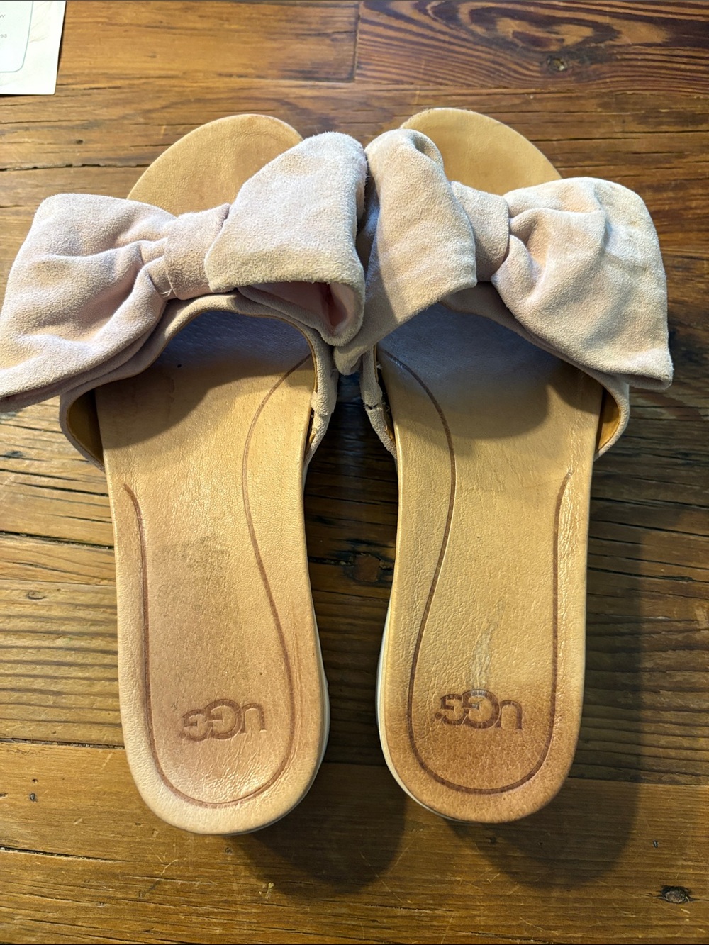 UGG Women's Blush Suede Knot Slide Sandals